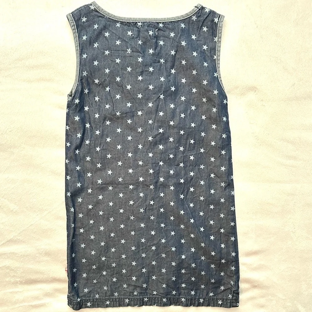 Appaman Girls Super Soft Sydney Shift Tank Dress Stars Blue Depths Toddler 4T